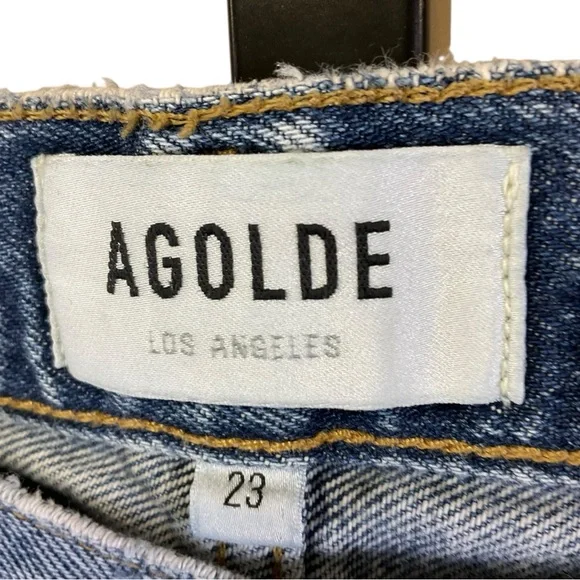 Agolde Classic Blue Straight Jeans - Picture 2 of 2